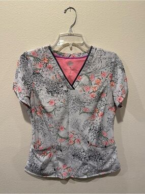 Healing Hands Floral Scrub Top
